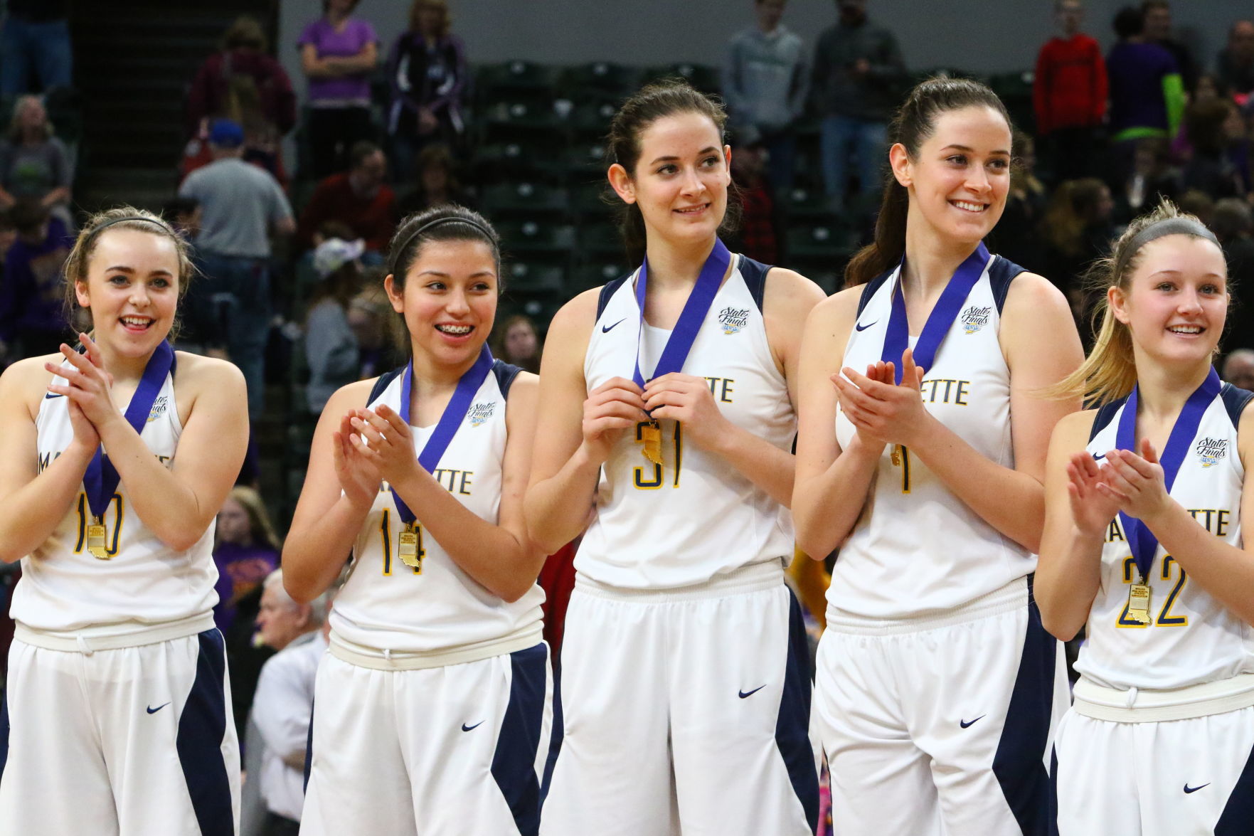 Gallery: Girls Basketball State Finals: Marquette Catholic vs. Vincennes Rivet